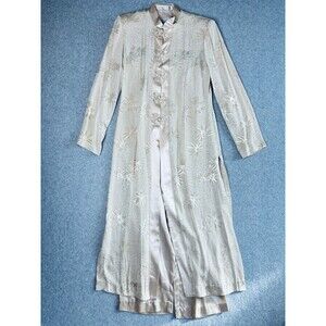 R & M Richards by Karen Kwong Embroidered Jacquard Asian Tunic Pants Vintage 10